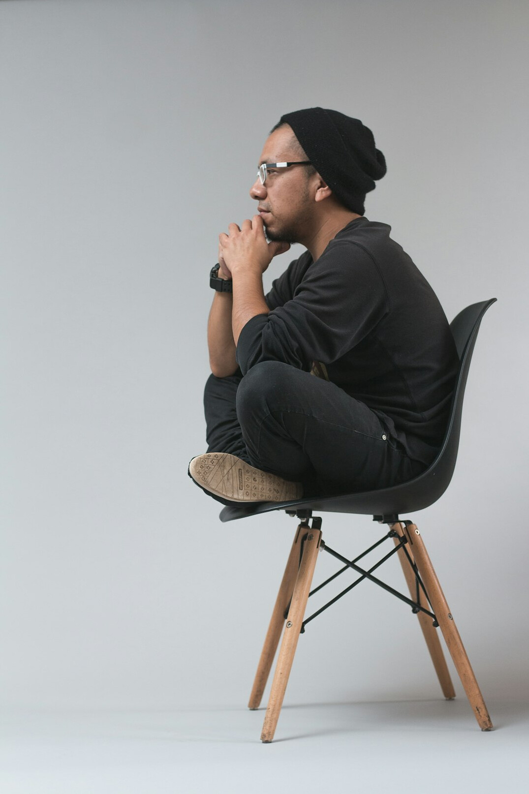 person reflecting on ideas
