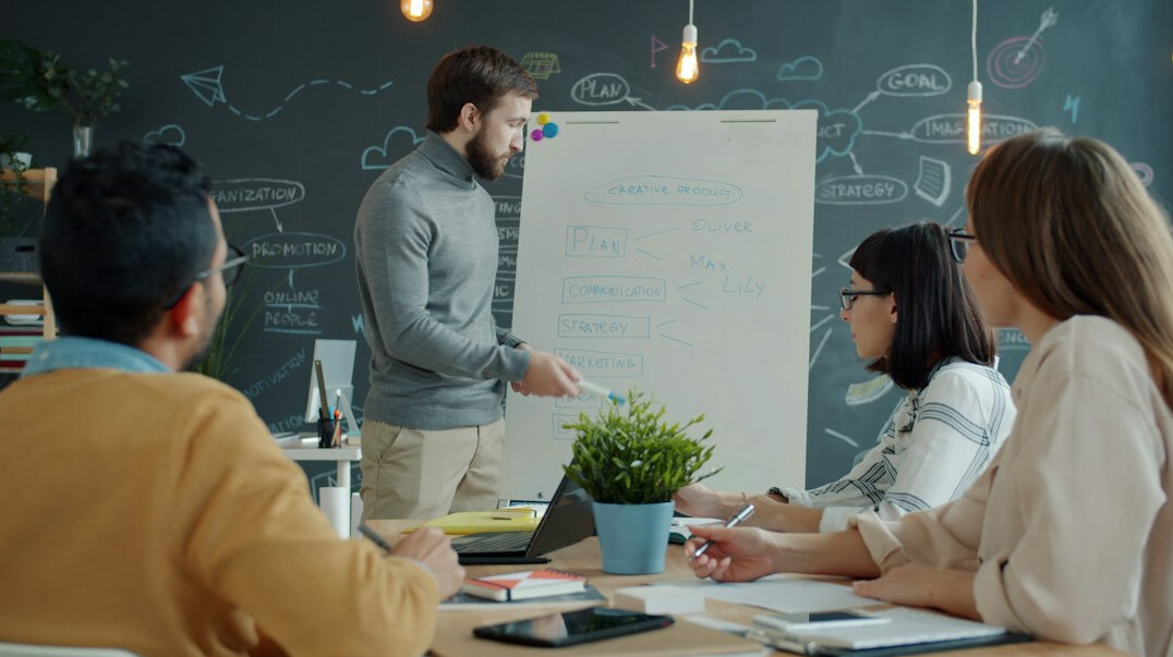 group of executives in boardroom